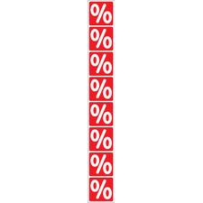 Klistermärke „%” Banderoll, vertikal