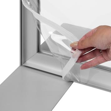 Glasklar Banner inkl. 4c-Tryck för Aluminium Stretchframe